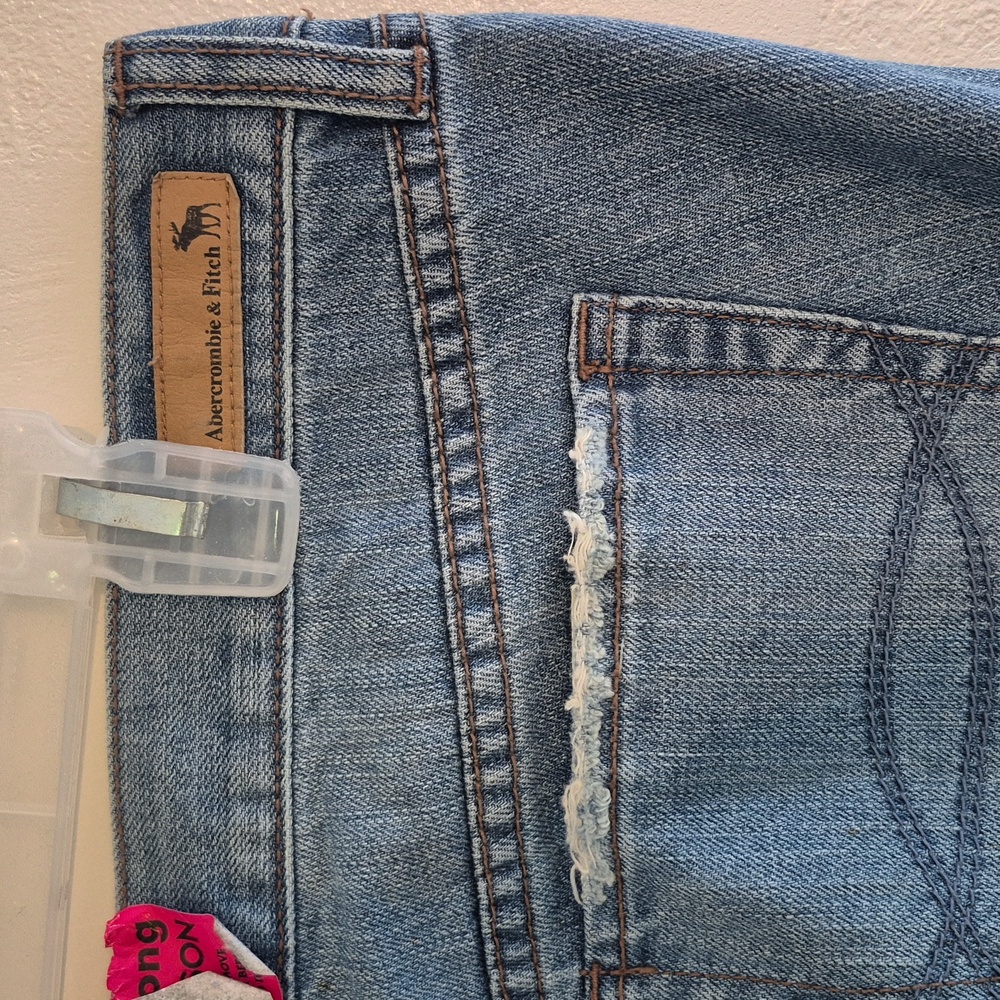 Vintage Y2k 90s Womens Abercrombie And Fitch Denim Jeans Madison Distressed 12L - Picture 5 of 11